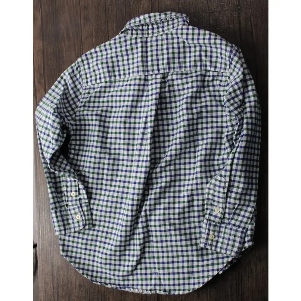 Ralph Lauren Polo Blue Label Gingham Long Sleeves Button Down Shirt Size 5
